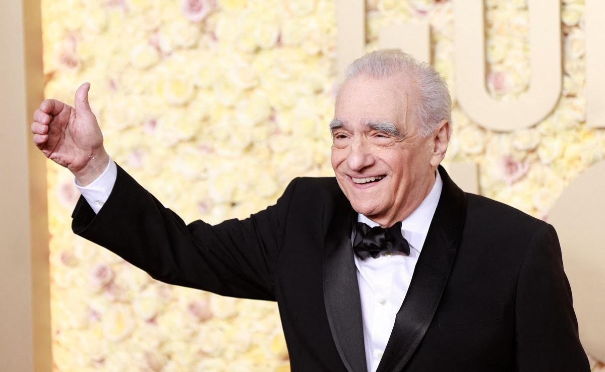 Martin Scorsese en la gala de los Globos de oro 2024