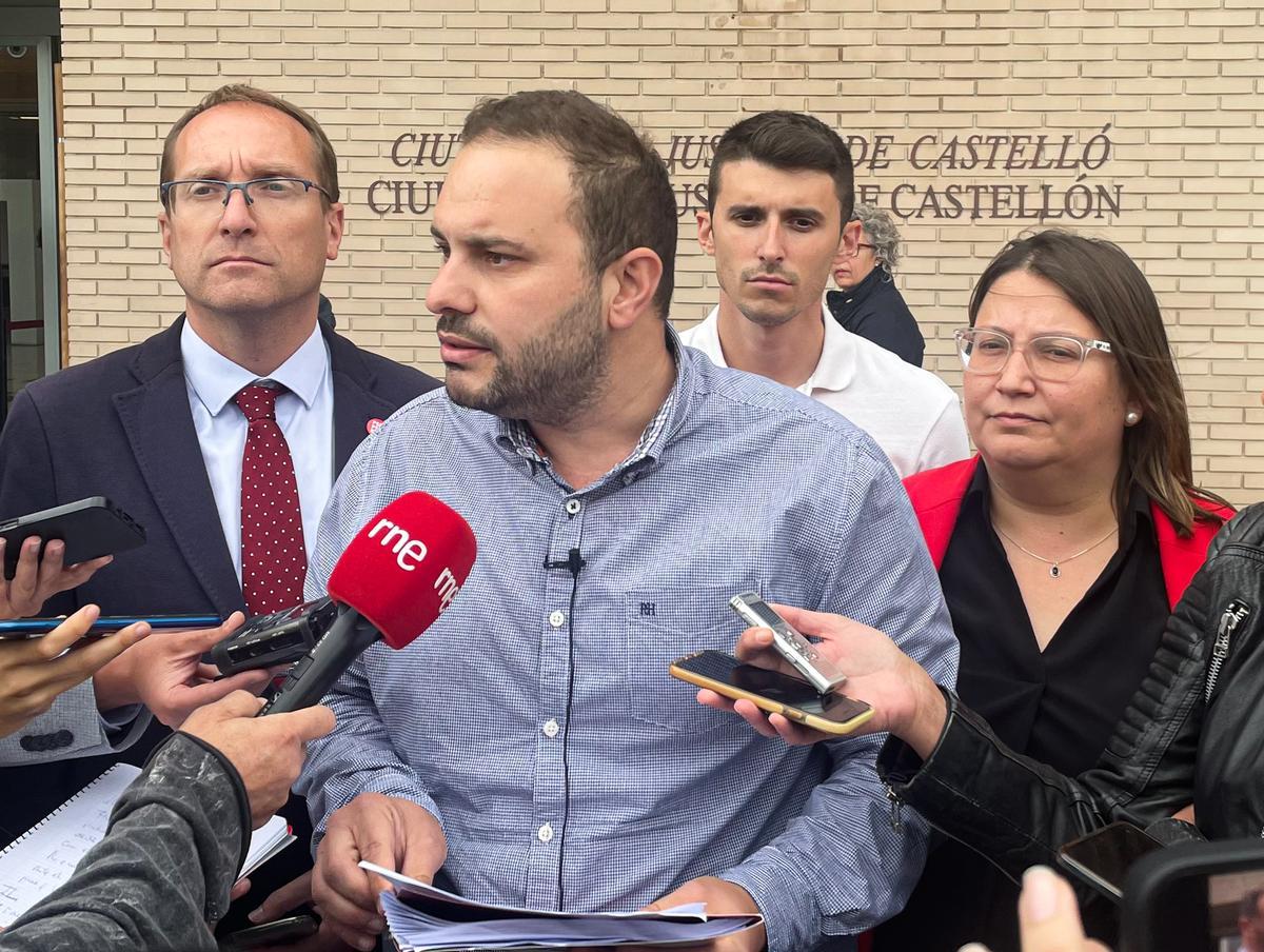 López, Blanch y Sanz, este lunes, en su comparecencia ante los medios de comunicación.