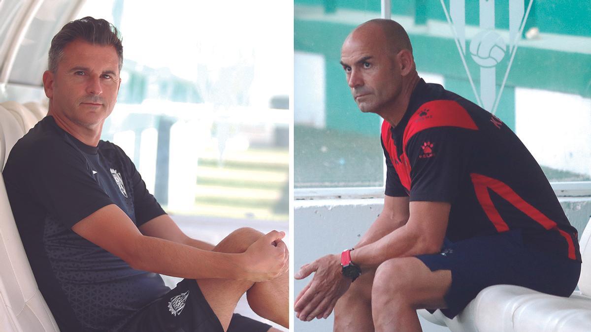 Iván Ania y Paco Jémez, en los banquillos de El Arcángel.