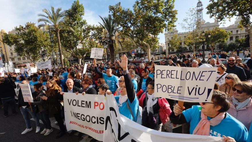 Protesta de vecinos de la Albufera.