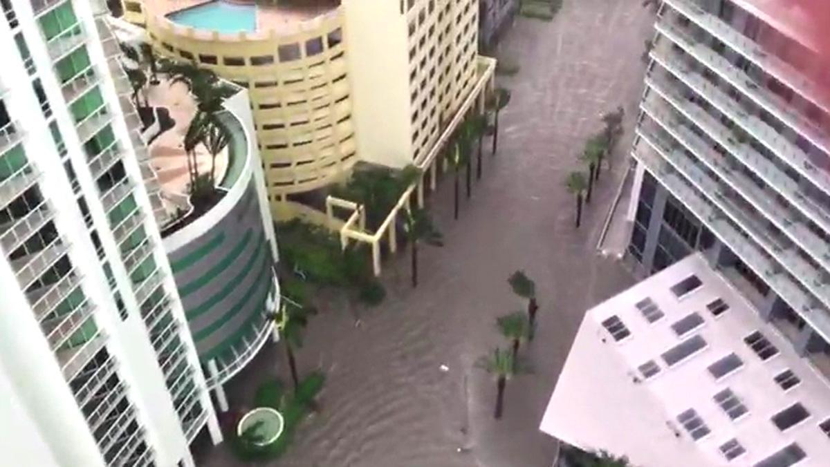 El paso del Huracán Irma por Miami