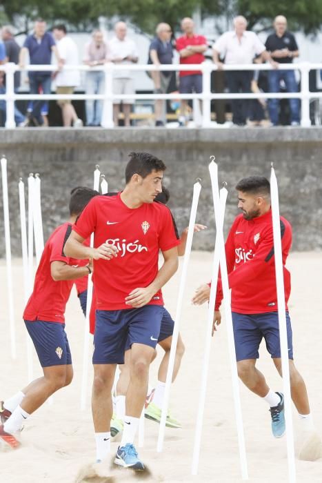 El Sporting entrena en San Lorenzo