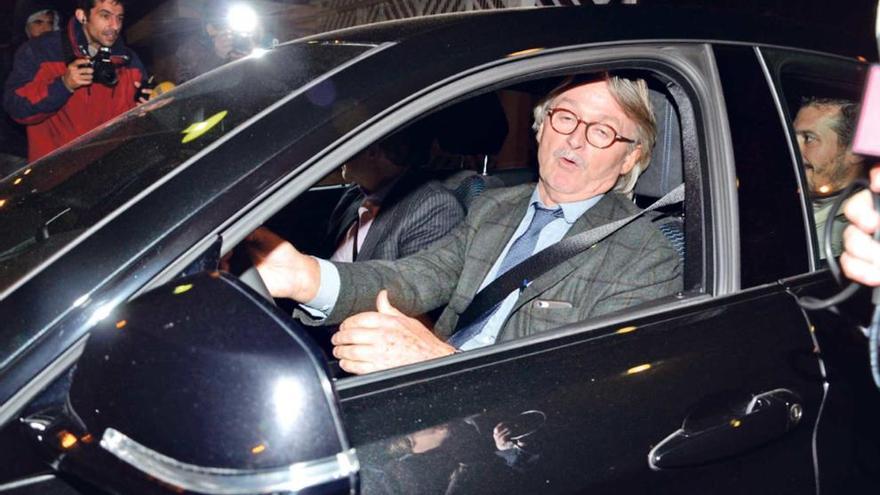 Monti Galmés, ayer a su salida de Son Moix, seguirá como vicepresidente.