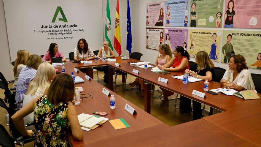 La consejera de Inclusión Social, Loles López, ha presidido este martes la reunión de las comisiones provinciales de violencia de género del Instituto Andaluz de la Mujer (IAM).