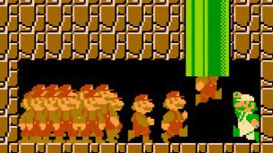Una imagen que parodia el rescate de los mineros como si fuera un videojuego de Mario Bross.