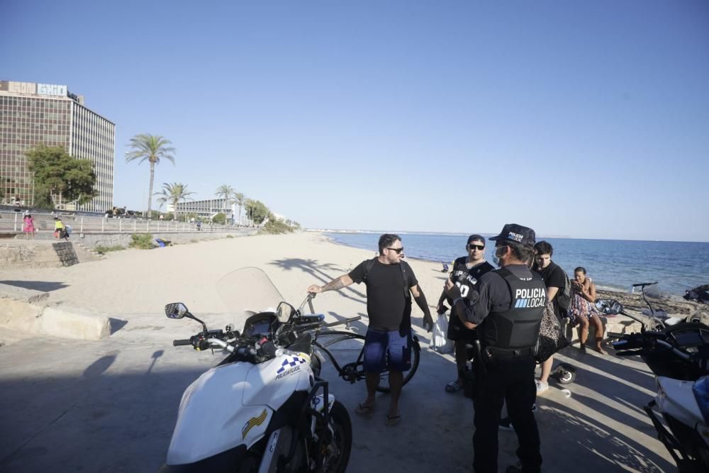 Nit de Sant Joan: La Policía Local de Palma desaloja las playas