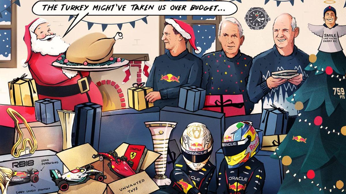 La felicitacion navideña de Red Bull con 'mensaje'