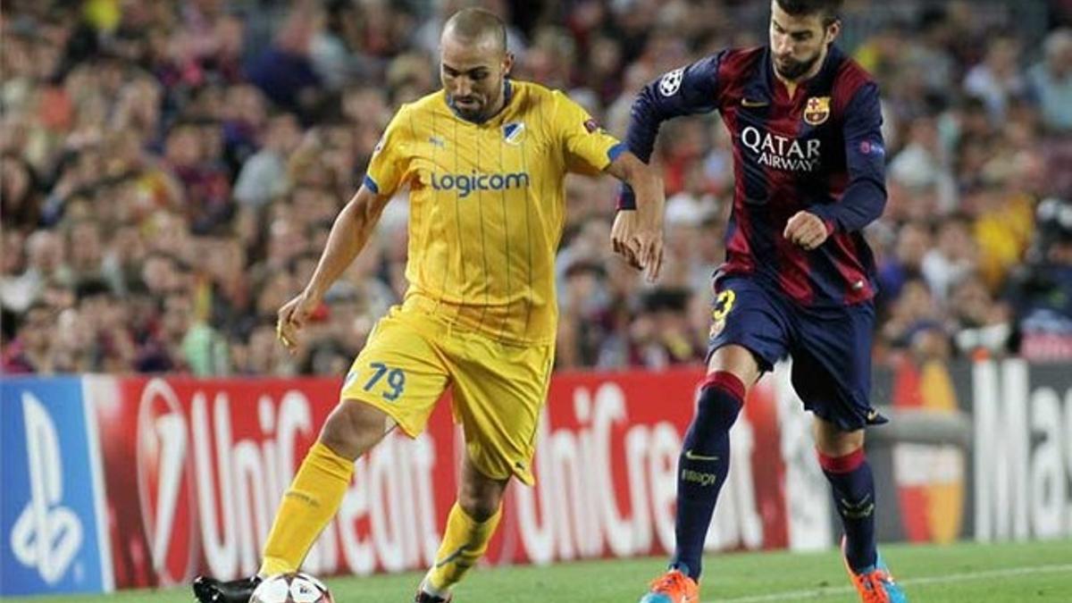 Gerard Piqué firmó un buen partido contra el APOEL