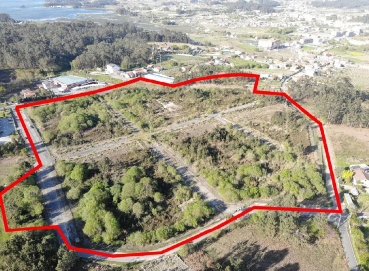 Parcela elegida para el proyecto de vivienda pública en Sanxenxo.