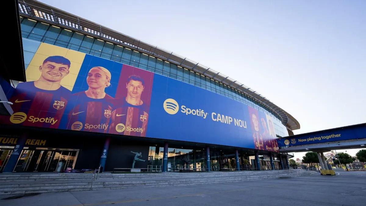 Lewandowski, en los aledaños del Spotify Camp Nou