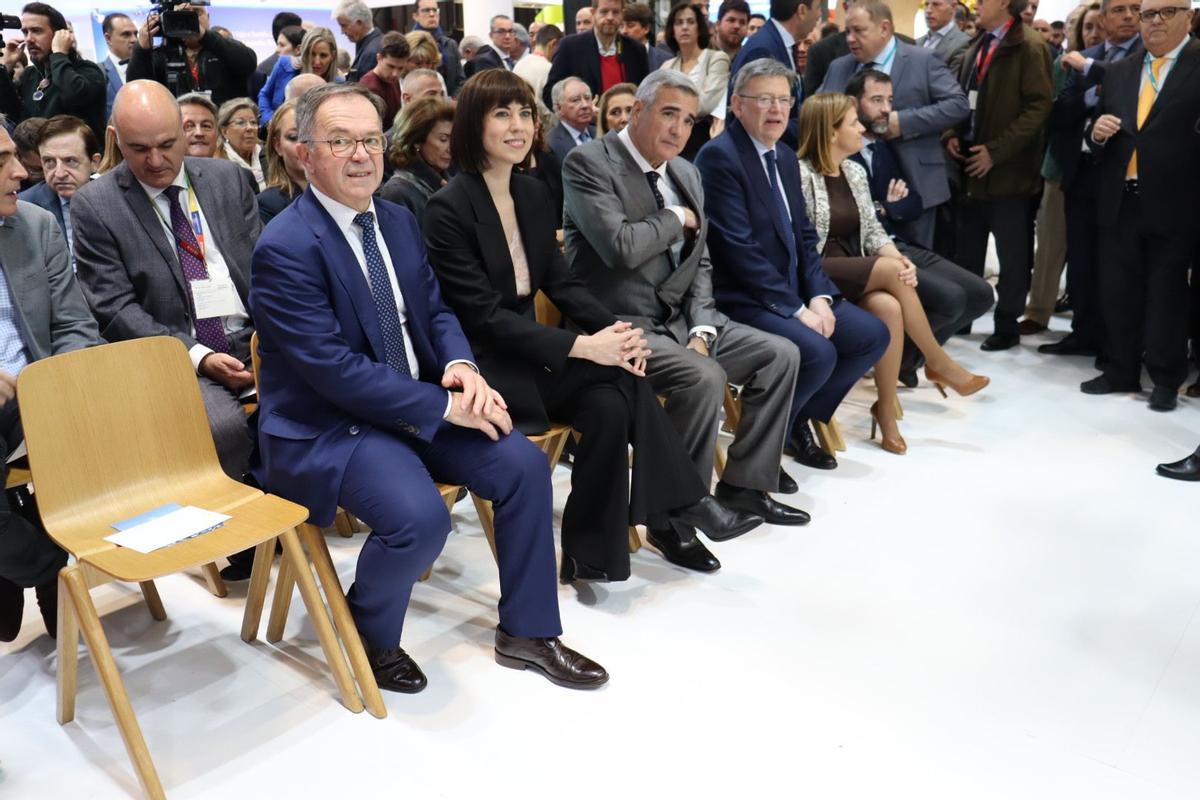 Diana Morant, Adolfo Utor, Ximo Puig y Pilar Bernabé durante el acto