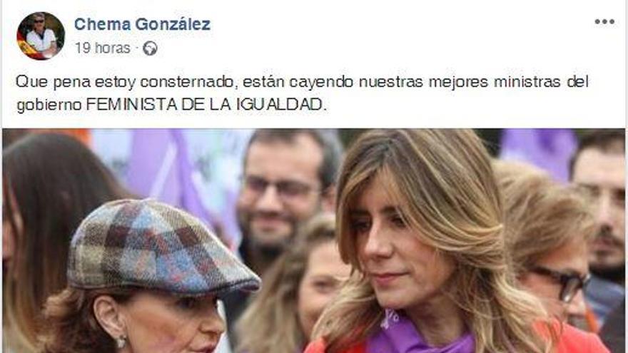 La &quot;pena&quot; de un edil de Cs de Mislata al enfermar &quot;las mejores ministras del gobierno de la igualdad&quot;