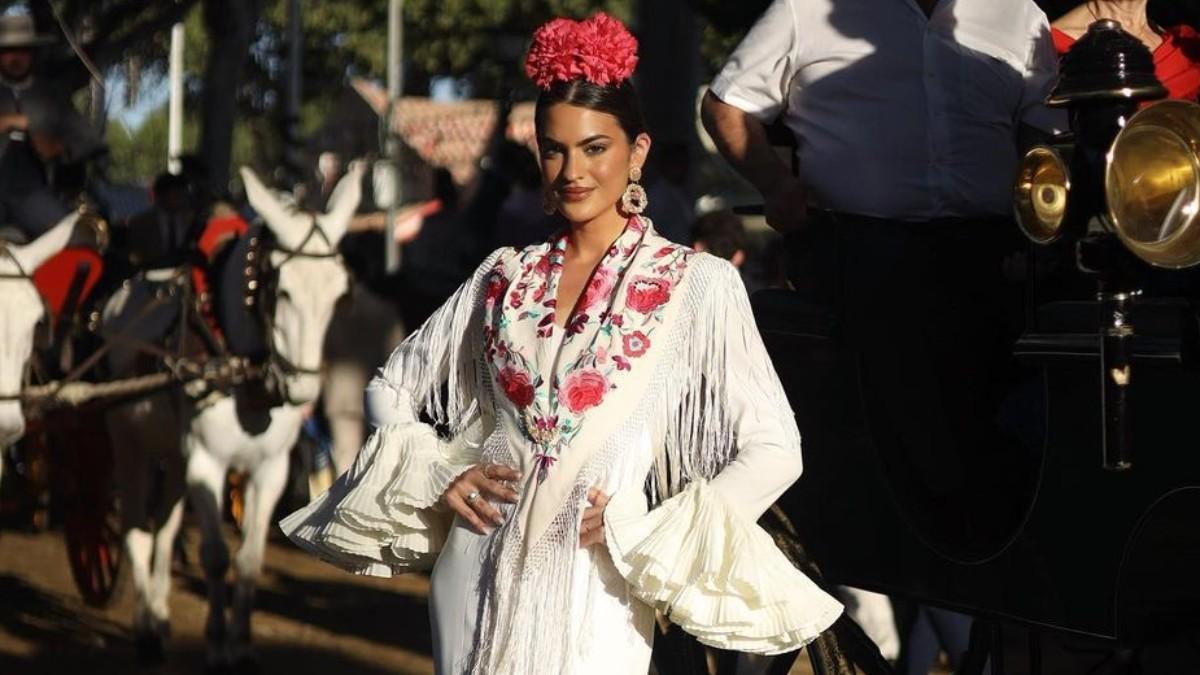 Flecos para Trajes de Flamencas y Sevillanas - Flecos Color Blanco Roto
