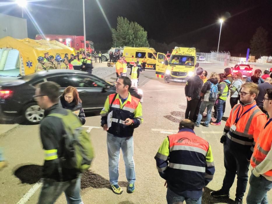 Simulacre d'accident al túnel de Pertús