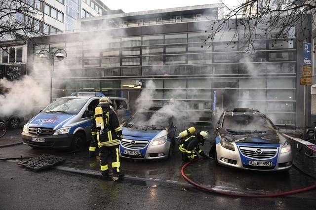 Fotogalería: Incidentes en Fráncfort en la inauguración del BCE