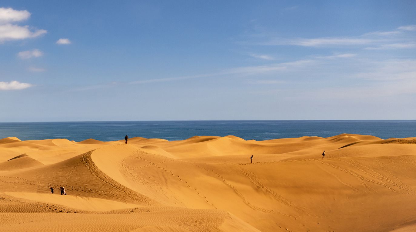 Las dunas de Maspalomas en Gran Canaria