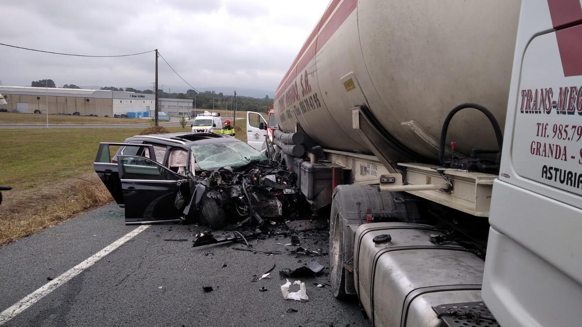 Accidente mortal en el polígono de Teixeiro ocurrido en agosto de 2022.