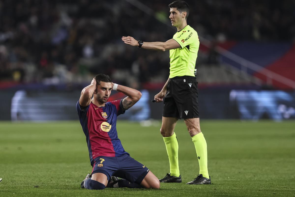 Ferran Torres of FC Barcelona reacts during the Spanish league, La Liga EA Sports, football match played between FC Barcelona and CA Osasuna at Estadi Olimpic Lluis Companys on March 27, 2025 in Barcelona, Spain. AFP7 27/03/2025 ONLY FOR USE IN SPAIN. Javier Borrego / AFP7 / Europa Press;2025;SPORT;ZSPORT;SOCCER;ZSOCCER;FC Barcelona v CA Osasuna - La Liga EA Sports;