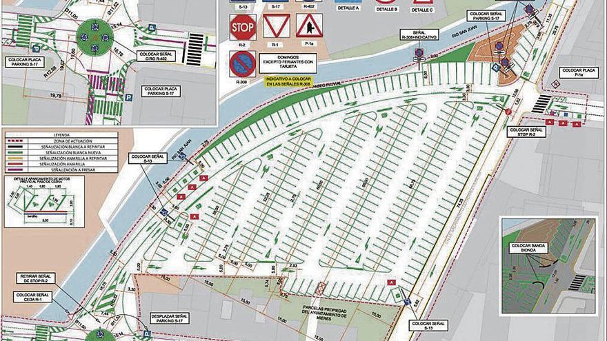 El plano del futuro parking de Oñón elaborado por los técnicos.