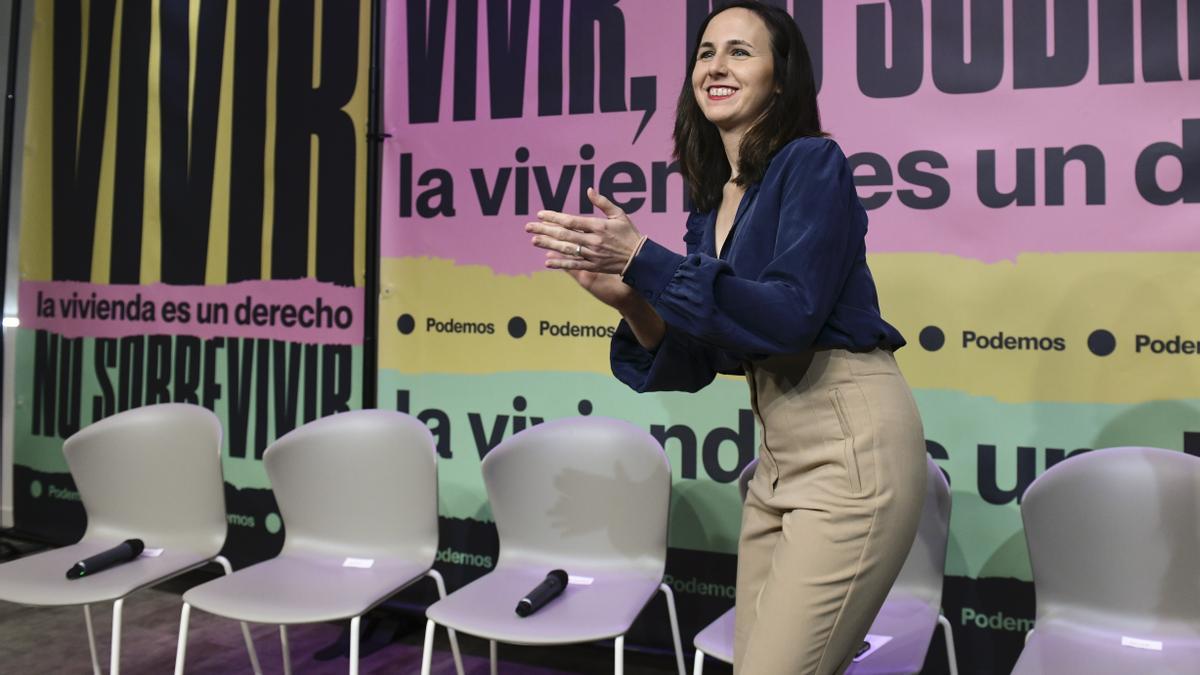 Ione Belarra defiende el derecho constitucional a la vivienda: "Una casa no son 4 paredes con las que especular"