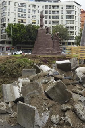 Obras en la Plaza de España