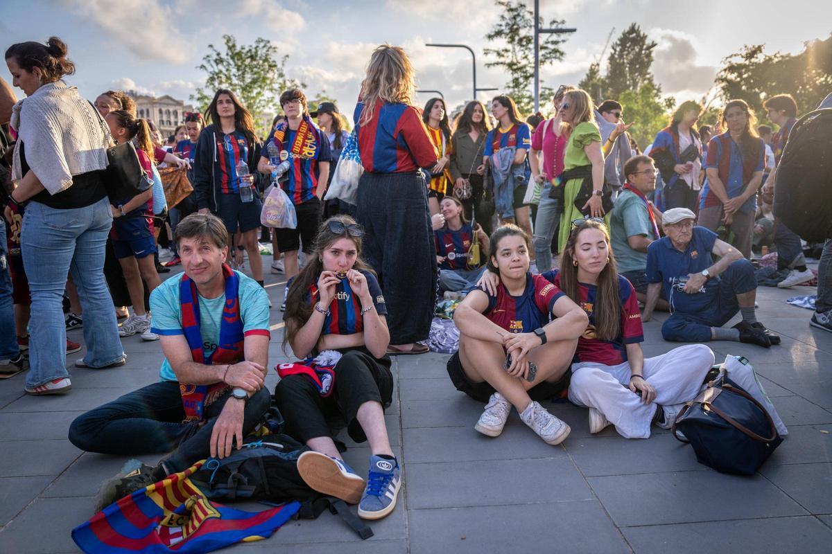 Ambiente en Barcelona por la  final de la Champions femenina Barça-Arsenal