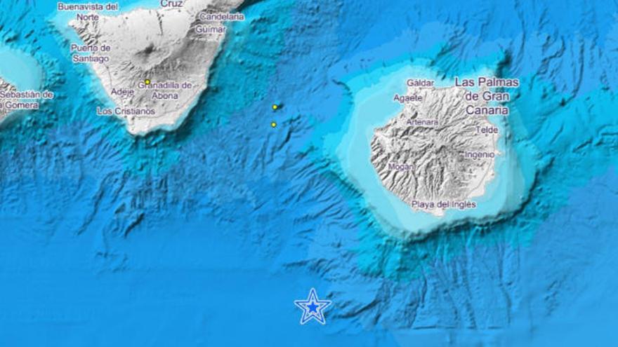 Registran un terremoto de magnitud 3,7 grados al suroeste de Gran Canaria