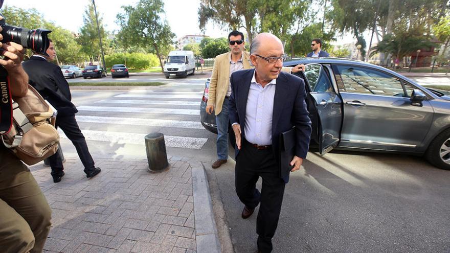 Cristóbal Montoro, durante una visita a Murcia en 2014.