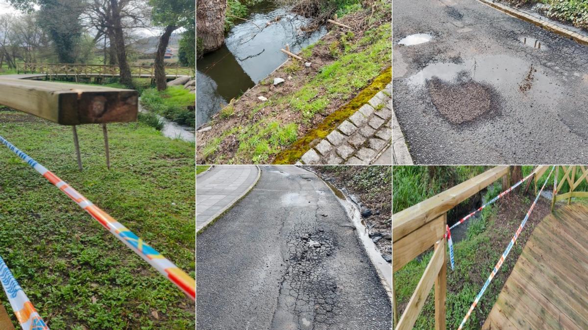 Estado de los paseos fluviales de Arteixo