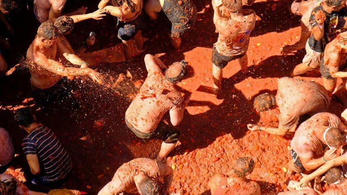 La Tomatina de Buñol.