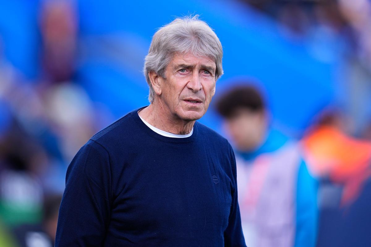Manuel Pellegrini, durante el partido entre Getafe y Betis de LaLiga EA Sports en el Coliseum