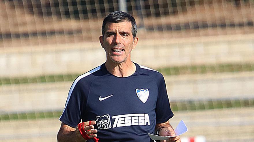 Juan Ramón López Muñiz, ayer durante el entrenamiento.