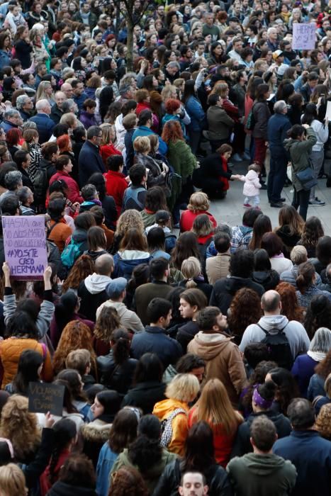 Manifestación por la condena a los integrantes de "La Manada" en Gijón.