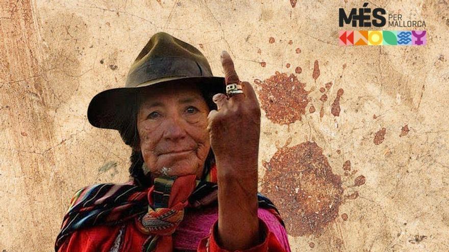 La imagen utilizada en la campaña de Més contra el Día de la Hispanidad