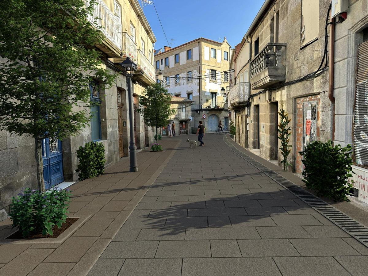 Recreación de la nueva calle Pazo.