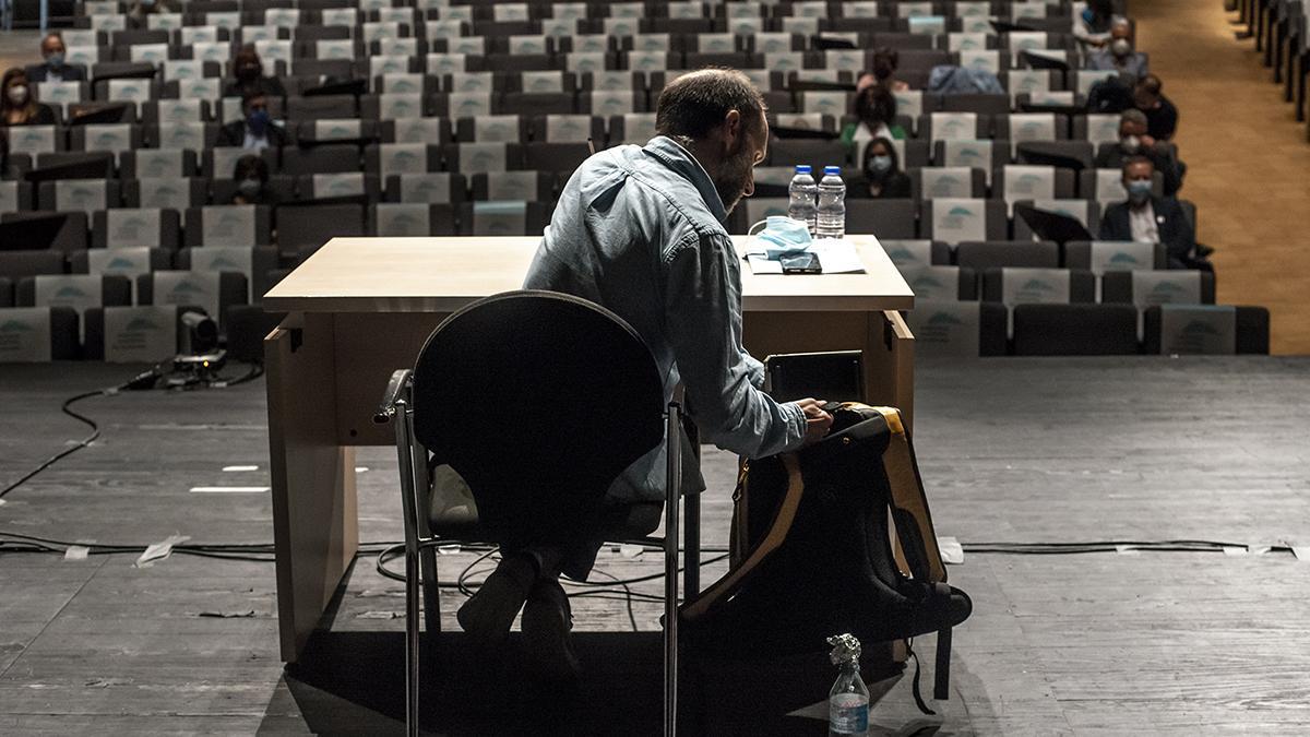 Jácome, la semana pasada, durante la votación de la moción de confianza