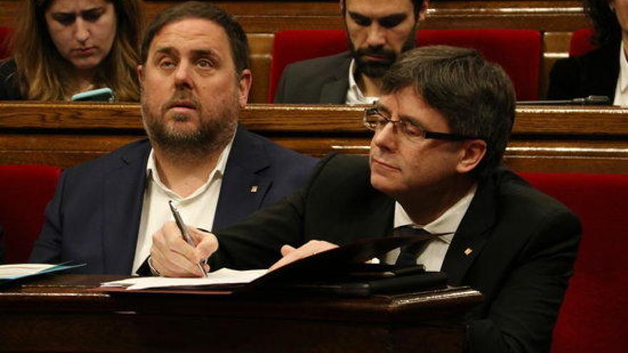 Oriol Junqueras i Carles Puigdemont,