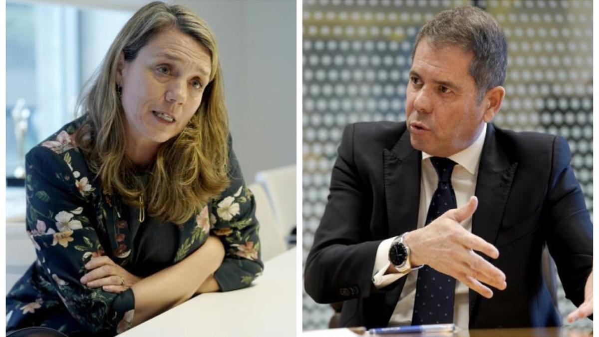 Ángela de Miguel y Gerardo Cuerva, durante sus entrevistas con El Periódico.