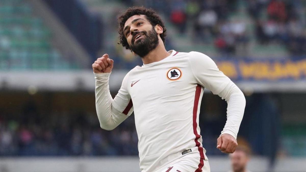Salah, en un partido de la Roma esta temporada