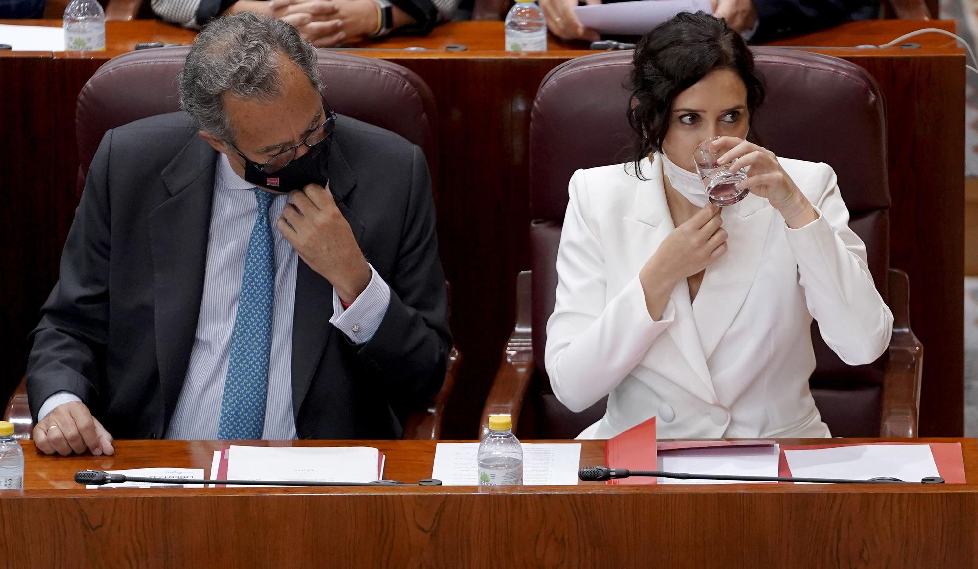 Sesión de investidura de Isabel Díaz Ayuso en la Asamblea de Madrid