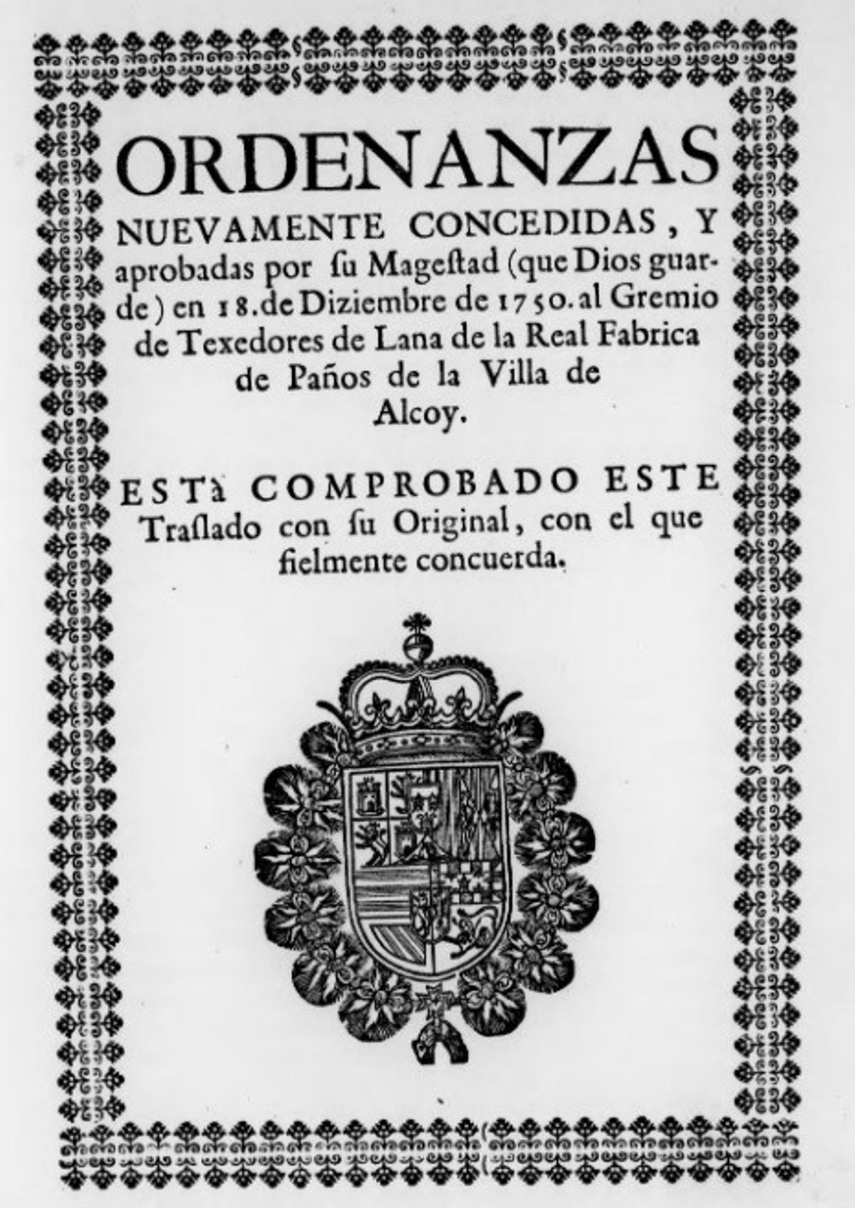 Normas por las que se regían los industriales textiles en 1750