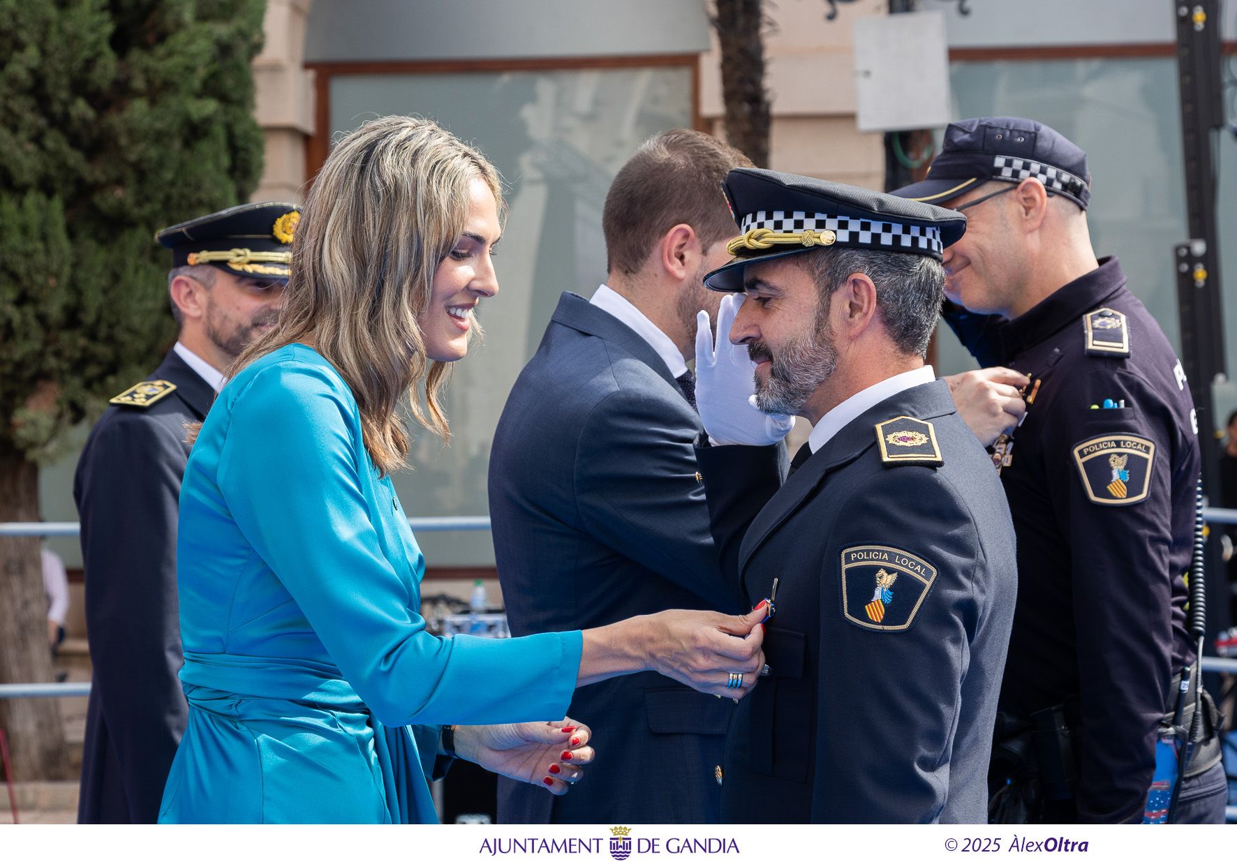 Acto del Dia de la Policía Local de Gandia y reconocimiento a los agentes