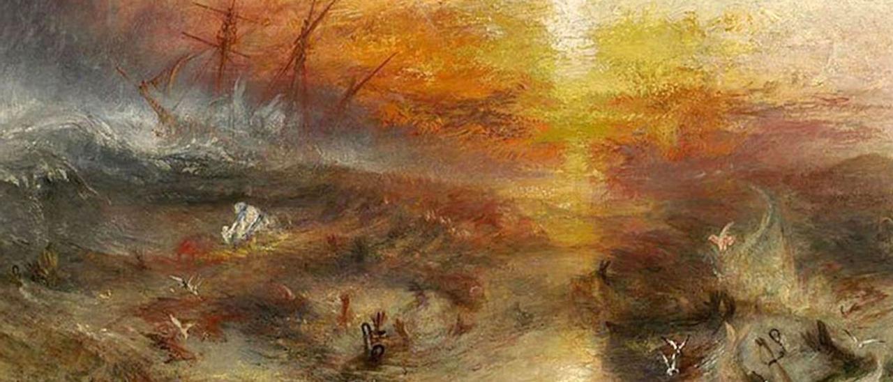 Cadro &#039;Barco de escravos&#039; (1840), de J.M.W. Turner.