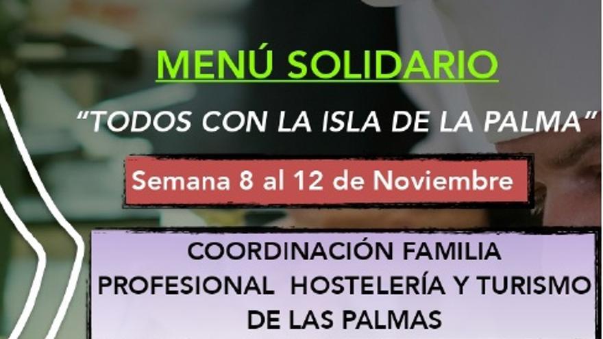 Menú solidario en favor de los afectados por el volcán