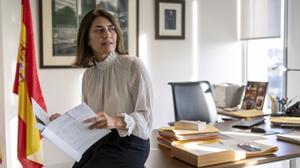 Cristina Ferrando, jueza decana de Barcelona, en su despacho de la Ciudad de la Justicia.