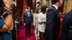 El líder del PSC, Salvador Illa, en el Parlament