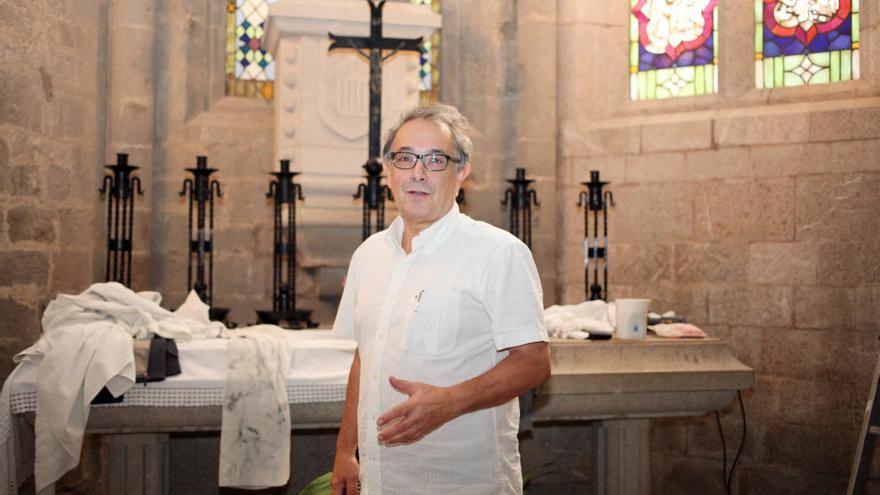 Miquel Orós és el creador dels nous vitralls de la Basílica