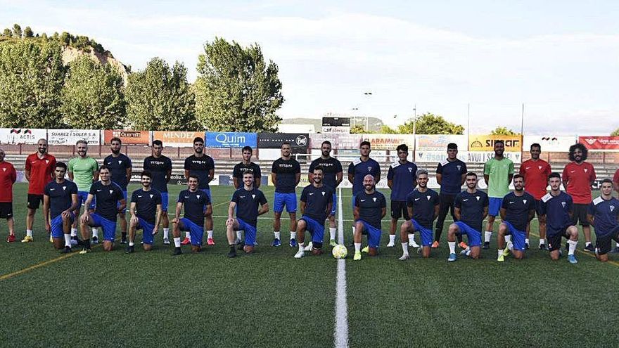 Els jugadors que integren la nova plantilla blava van iniciar ahir els entrenaments de pretemporada a les Comes