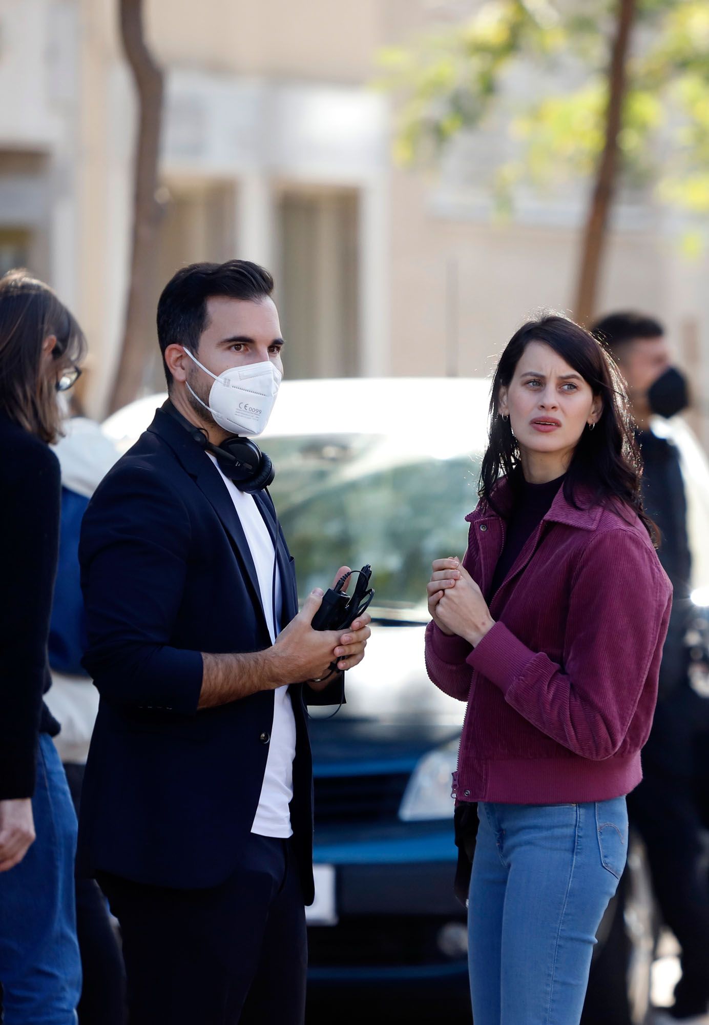 Rodaje de la serie 'La chica de nieve' de Netflix en Málaga.