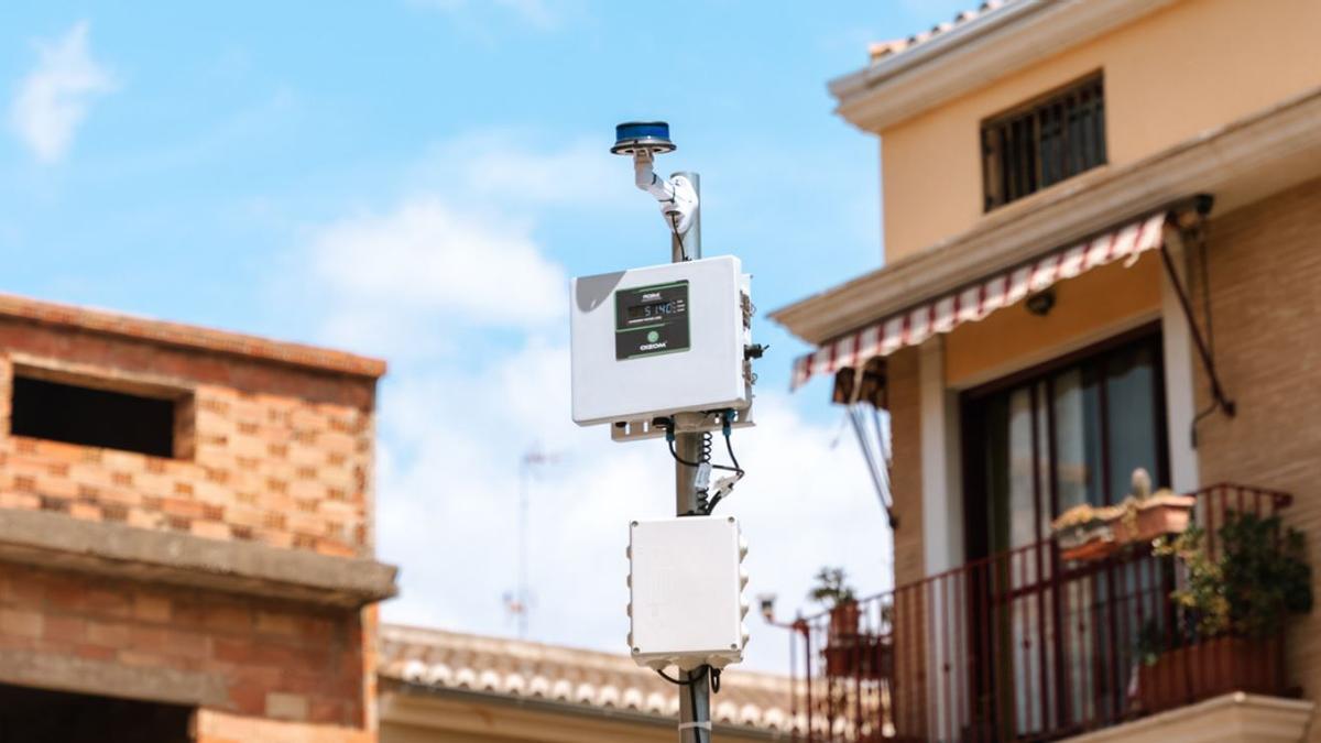 Un sensor instalado por Discomon en Bétera.